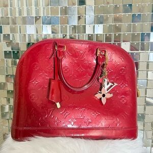 Louis Vuitton Shiny Red Satchel